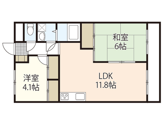 広島市南区西旭町のマンションの間取り