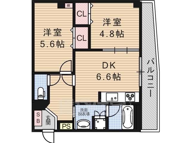 ヴェヌスタ西田辺の間取り