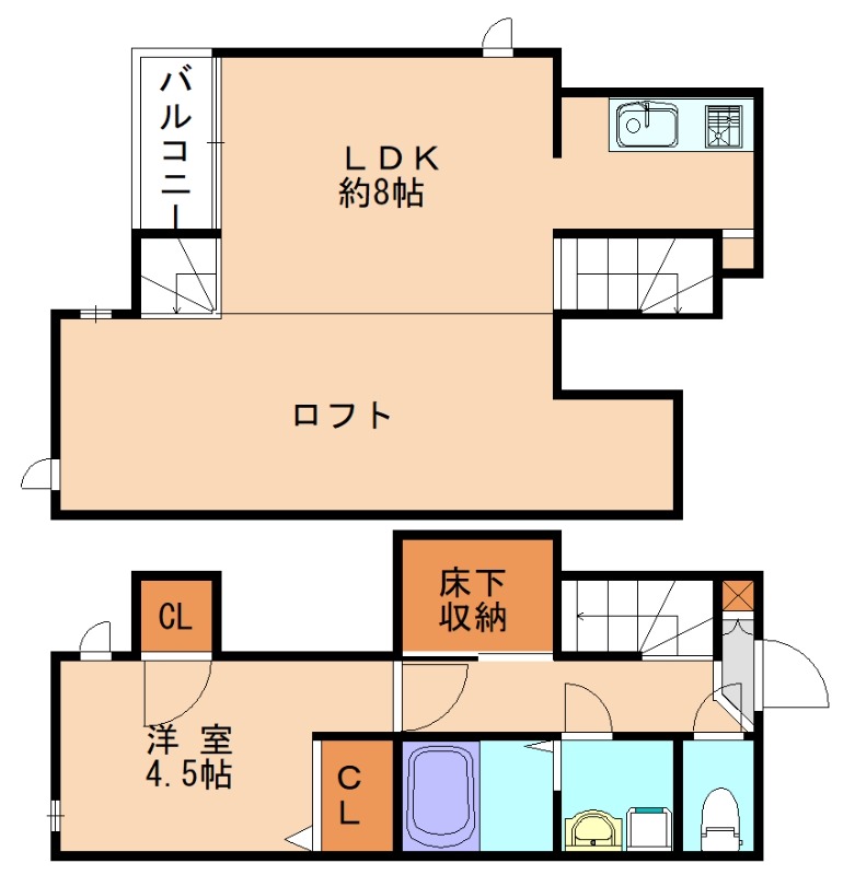 CB福津リエットの間取り