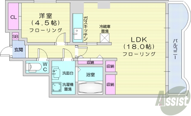 メルバＮ１４の間取り