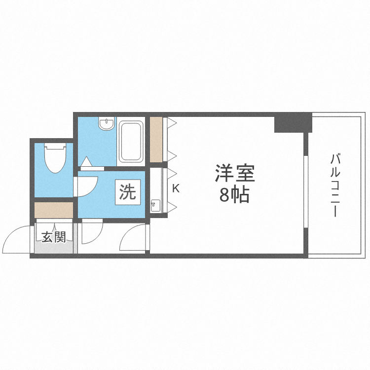 札幌市豊平区中の島一条のマンションの間取り