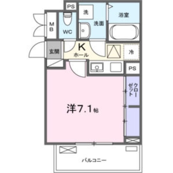 名古屋市天白区笹原町のアパートの間取り