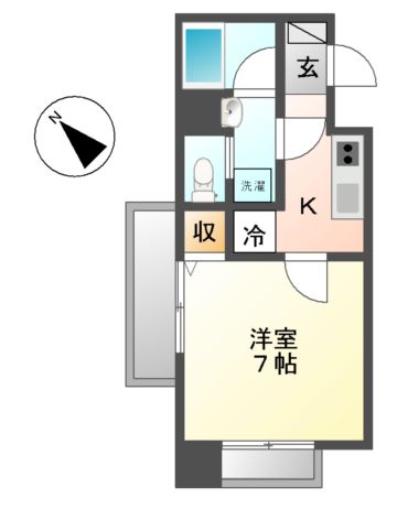 名古屋市昭和区鶴舞のマンションの間取り