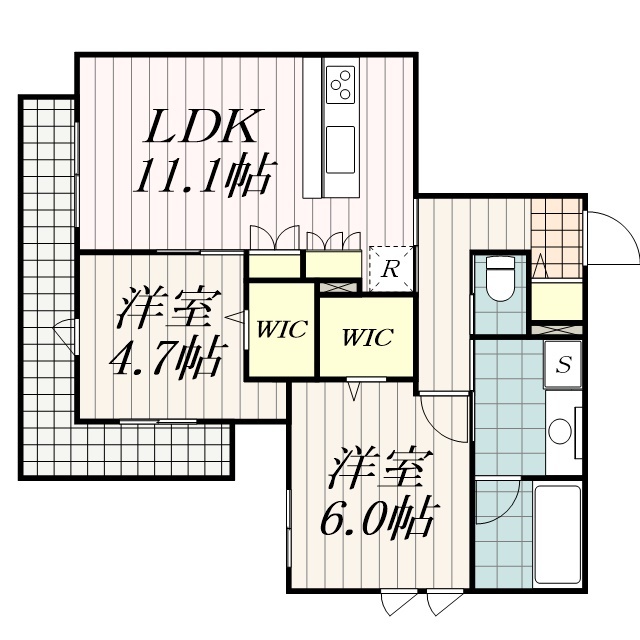 (仮称)稲毛区緑町メゾンの間取り