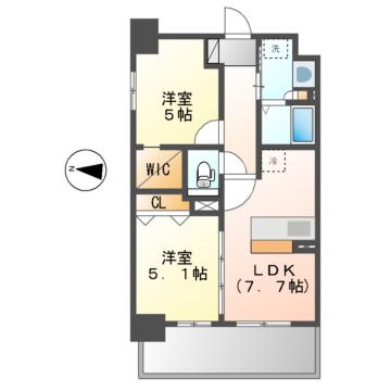 プレサンス　ロジェ　金山ミッドゲートの間取り