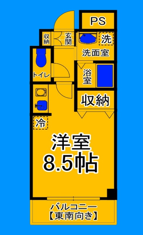 大阪市住吉区大領のマンションの間取り