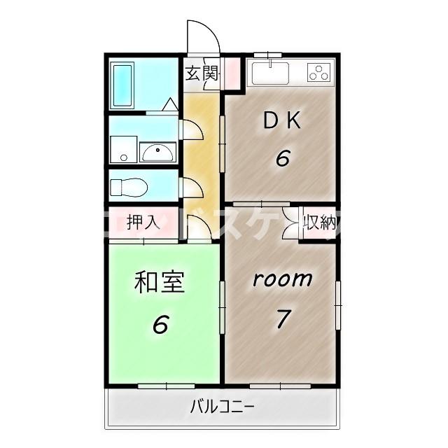 高崎市吉井町吉井のマンションの間取り