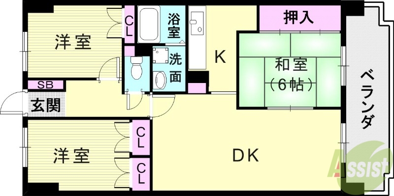 ライオンズマンション西鈴蘭台第2の間取り