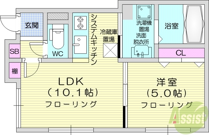 レジデンス大通公園の間取り