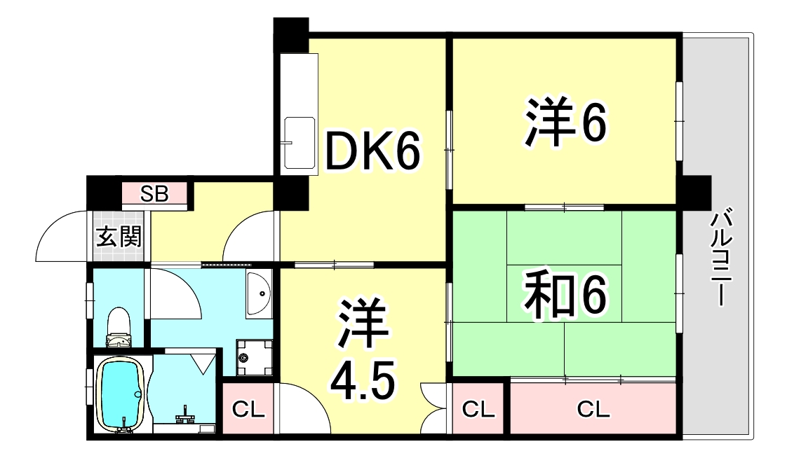 星陵台マンションの間取り