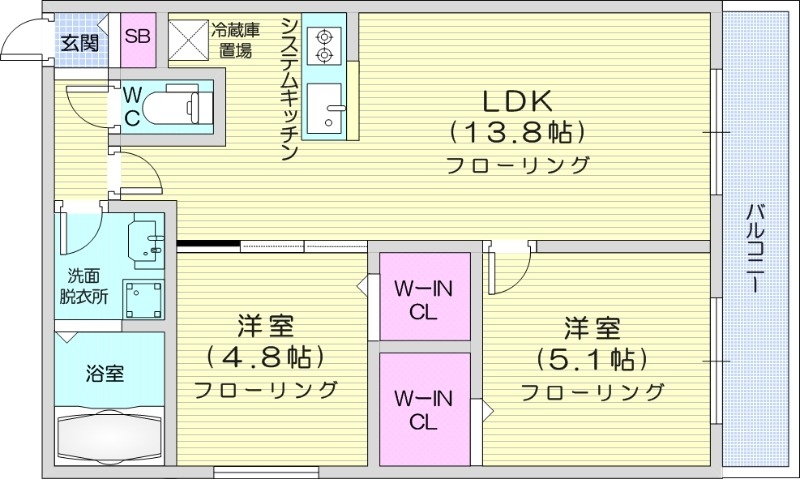 フォンテーヌ伏見の間取り