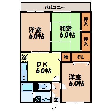 スカイヒルズ吉村の間取り