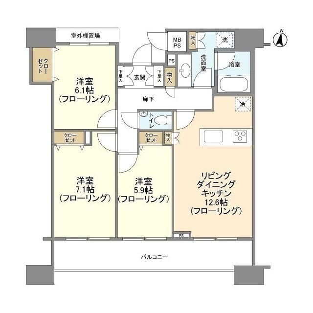 港区高輪のマンションの間取り