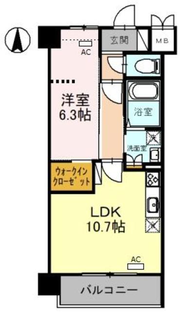 京都市中京区榎木町のマンションの間取り