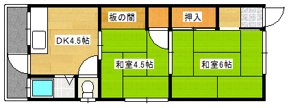 神戸市垂水区塩屋台のアパートの間取り