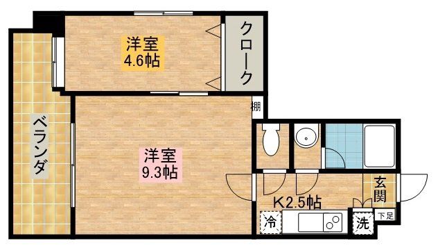 Ｓ－ＦＯＲＴ長崎大学病院前の間取り