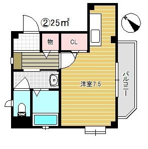 大阪市港区八幡屋のマンションの間取り