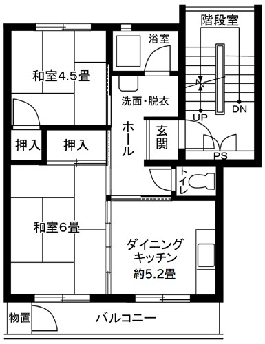 座間東原第14号棟の間取り