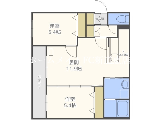 アルファ北33条の間取り