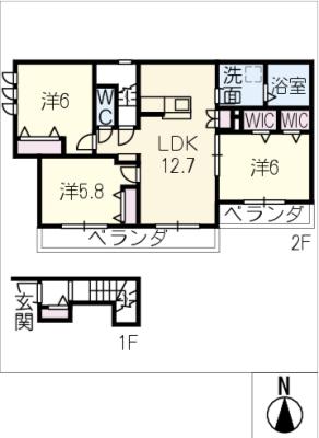 ＣＡＳＡ　ＡＮＮＡＢＥＬ　Ｗ棟の間取り