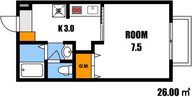 セジュール昭の間取り