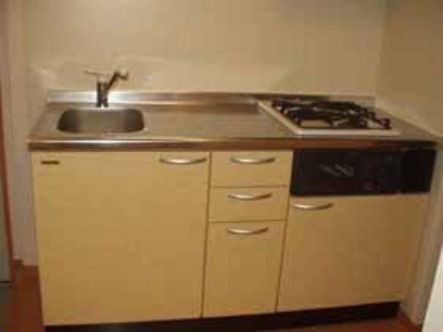 キッチン　２口ガスシステムキッチングリル付