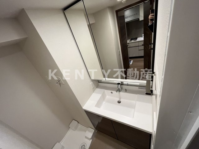 洗面設備　広い洗面スペース