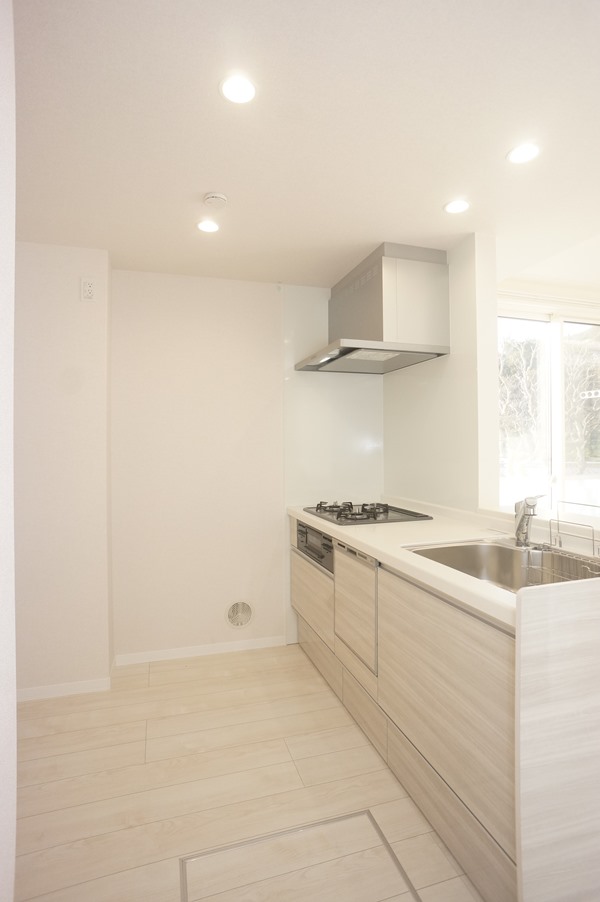 キッチン　グリル付３口ガスコンロシステムカウンターキッチン～都市ガス！