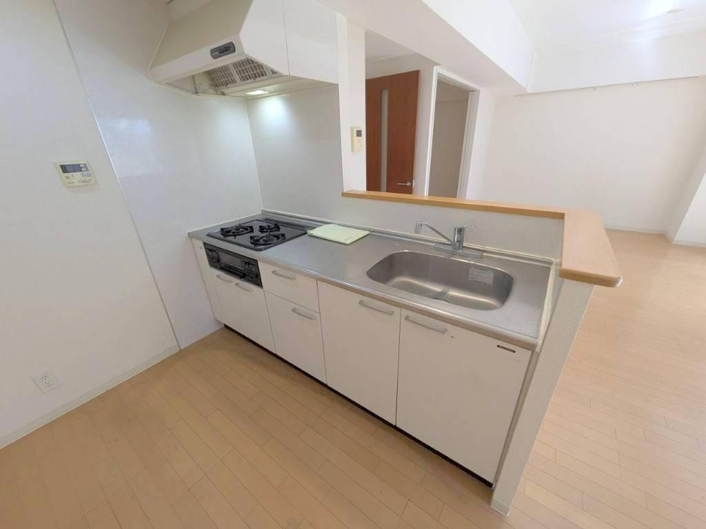 キッチン　人気のカウンターシステムキッチン３口