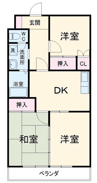マンションはなき1の間取り写真
