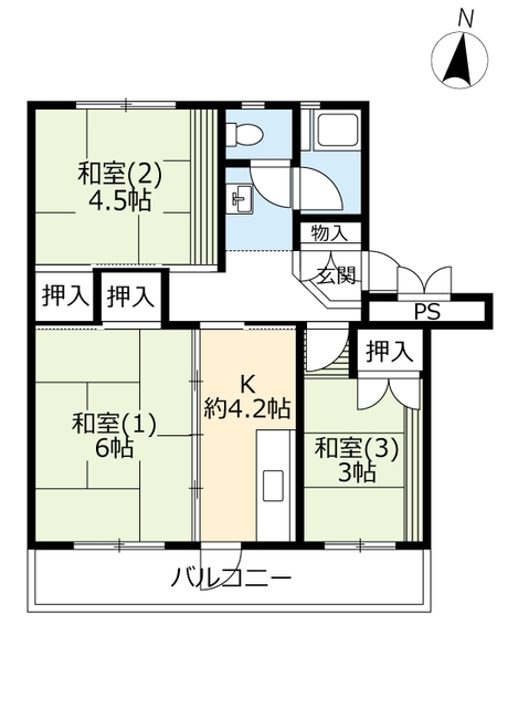 UR成田ニュータウン橋賀台の間取り写真