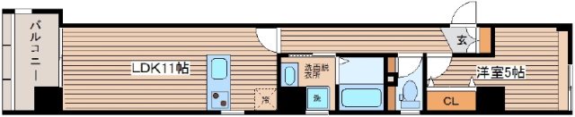 広島電鉄皆実線 比治山橋駅 徒歩9分 8階建 築11年の間取り写真