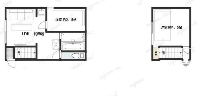 湘南新宿ライン宇須 西大井駅 徒歩9分 2階建 築59年の間取り写真