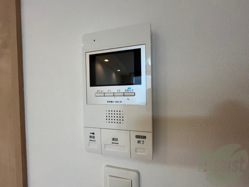 セキュリティ　インターホンです。オートロック付きで安心のマンションです。