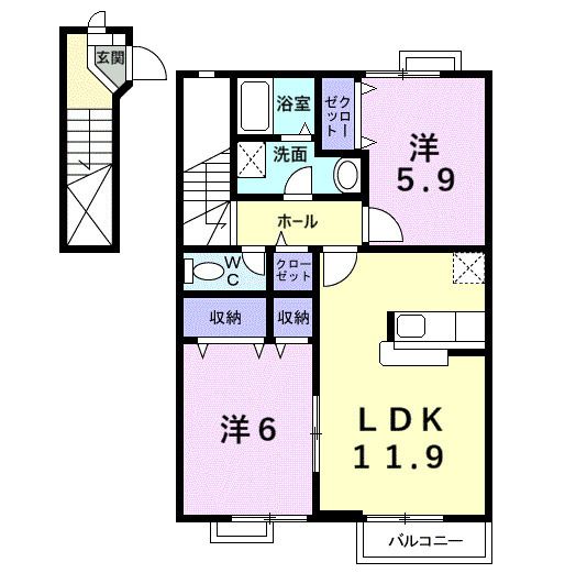 メゾンアイIIの間取り写真
