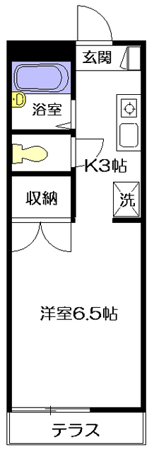 ＪＲ中央線 中野駅 徒歩9分 2階建 築32年の間取り写真