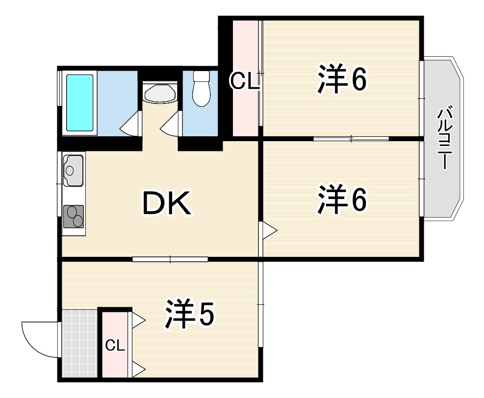ベルク園田の間取り写真