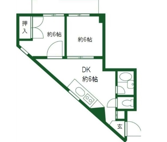 東京メトロ日比谷線 三ノ輪駅 徒歩9分 4階建 築33年の間取り写真