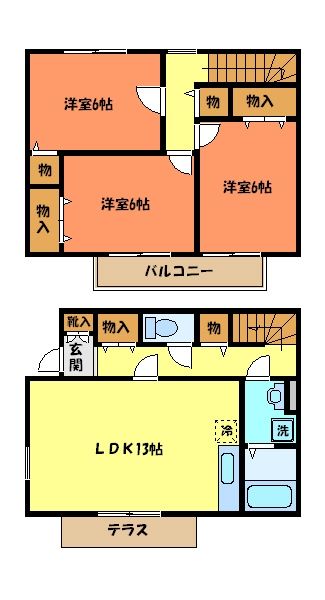 グリーンヴィレッジHの間取り写真