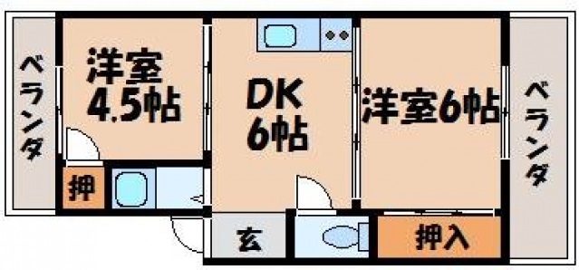 船越マンションの間取り写真