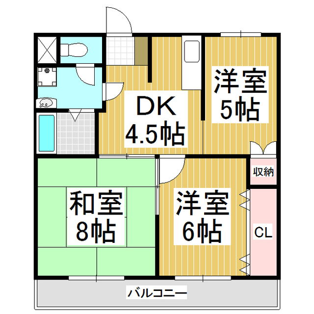 イーストヒルズINAの間取り写真