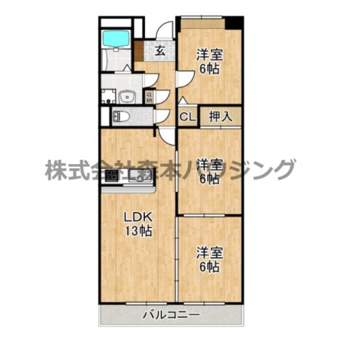 フェルザ住道の間取り写真