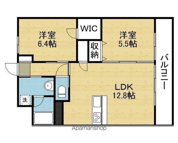 ＪＲ関西本線 平野駅 徒歩5分 5階建 築10年の間取り写真