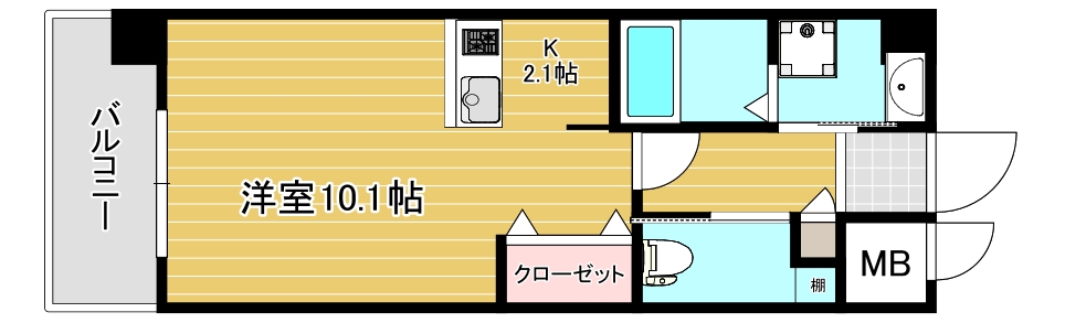 【北九州市門司区東新町のマンションの間取り】