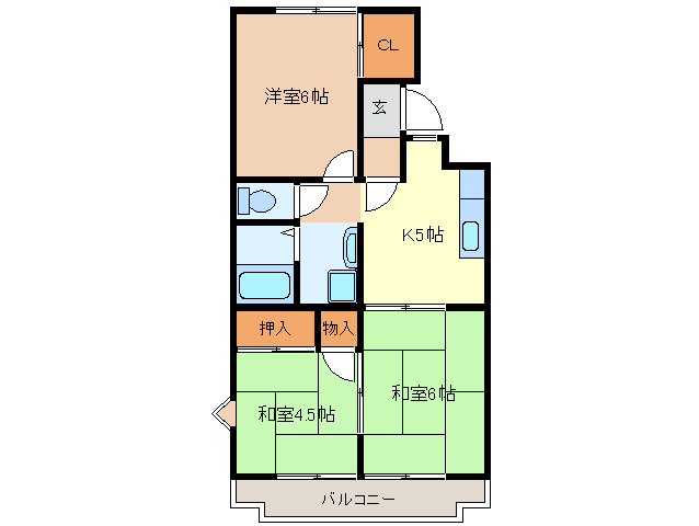 進峰マンションA棟の間取り