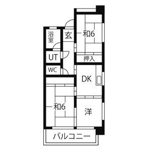 コーポ香流橋の間取り