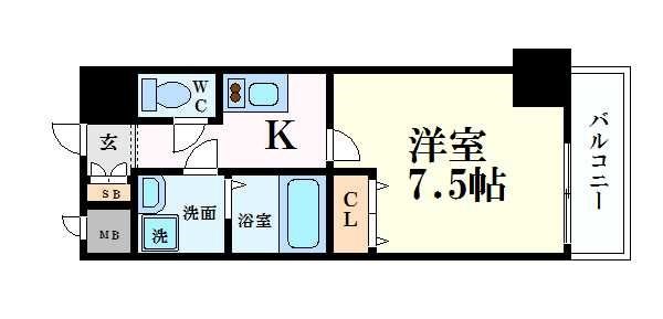 WOB梅田の間取り