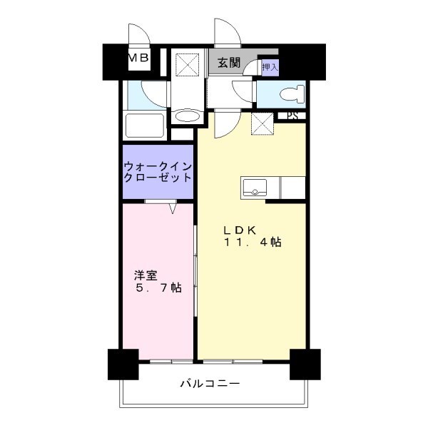 シェーネル・ブラウエン加古川の間取り