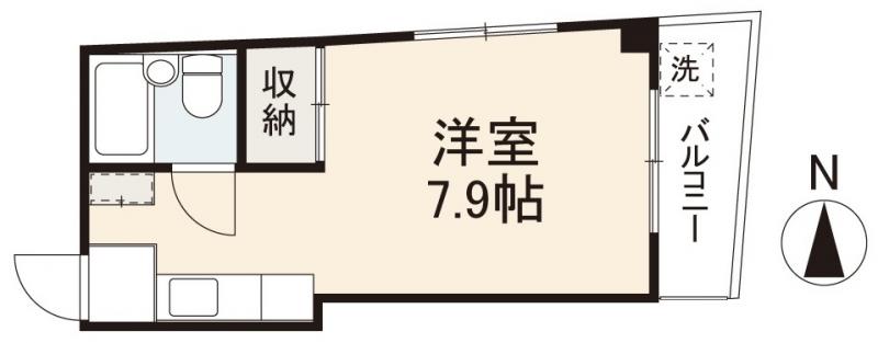 高松市栗林町のアパートの間取り