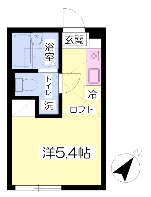 横浜市西区西戸部町のアパートの間取り